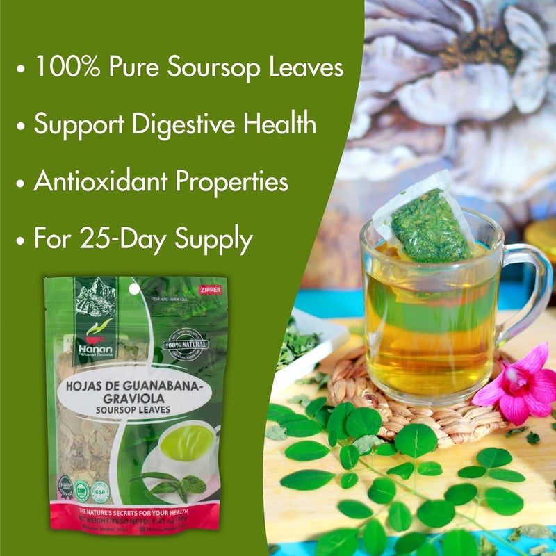 Hanan Soursop Leaves Tea - 1.4oz (40g) - Image 4